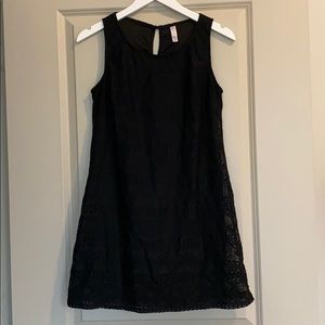 Black cut out mini dress